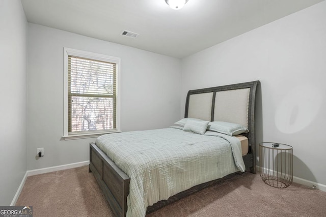 bedroom with carpet floors