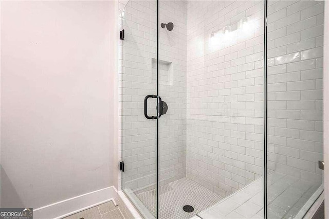 bathroom with walk in shower