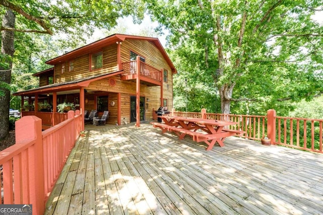 view of wooden terrace