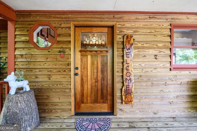 view of doorway to property