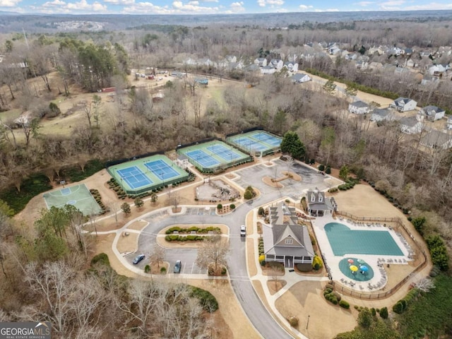 birds eye view of property