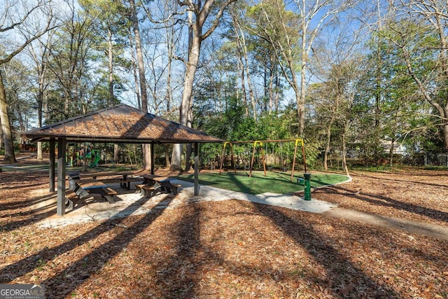 view of home's community featuring a gazebo