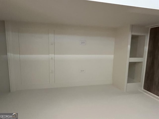 1109 Cooks Farm Way, Woodstock, GA 30189 - clothes washing area with baseboards, hookup for a washing machine, cabinet space, electric dryer hookup, and marble finish floor