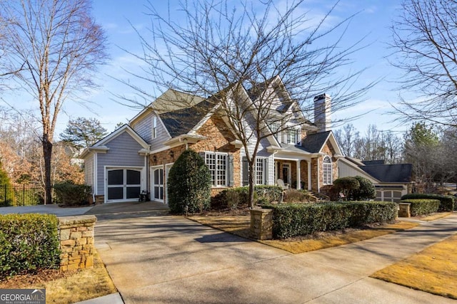 view of front of house featuring a garage