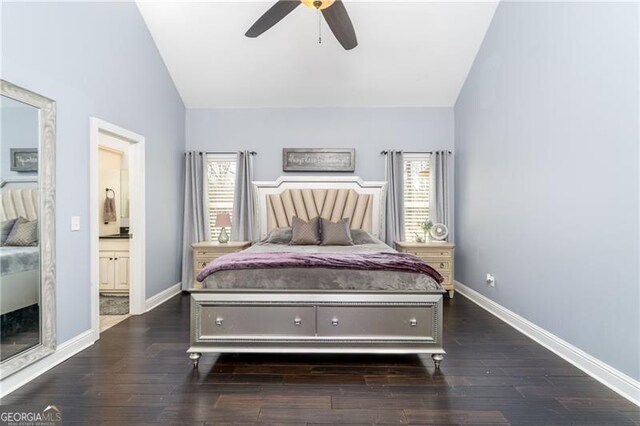 4801 Daniel Mill Rd, Winston, GA 30187 - bedroom with baseboards, multiple windows, and lofted ceiling