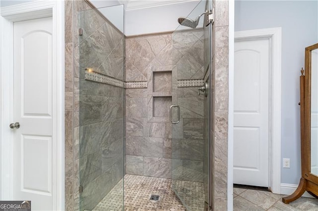 4801 Daniel Mill Rd, Winston, GA 30187 - full bath featuring baseboards and a shower stall