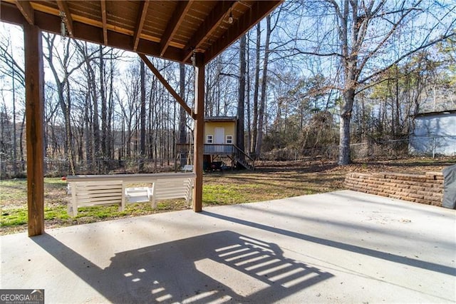 4801 Daniel Mill Rd, Winston, GA 30187 - view of patio / terrace featuring fence