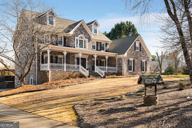 view of front facade with covered porch