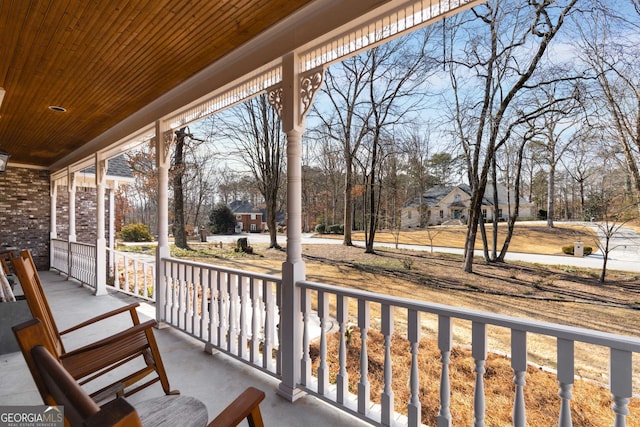 view of patio / terrace featuring covered porch