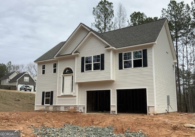 bi-level home with a garage