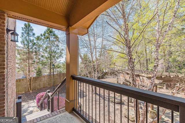 view of balcony