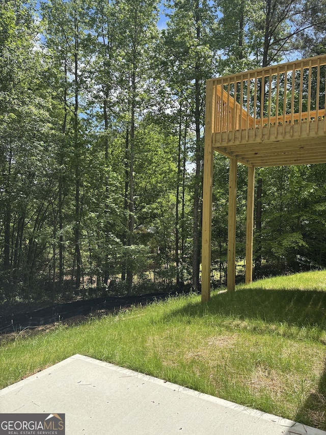 29 Iron Bound Trl, Dallas, GA 30132 - view of yard featuring a deck and a patio area