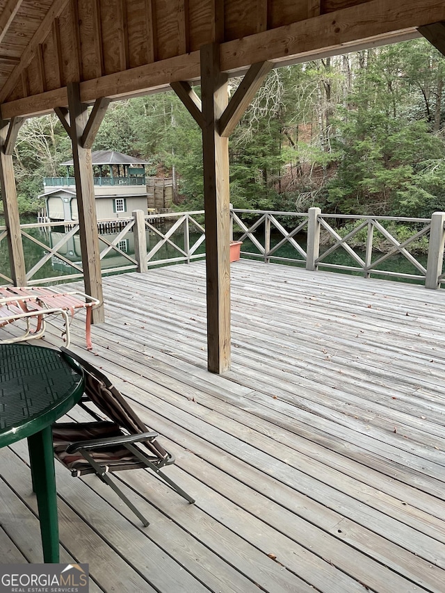 view of wooden terrace