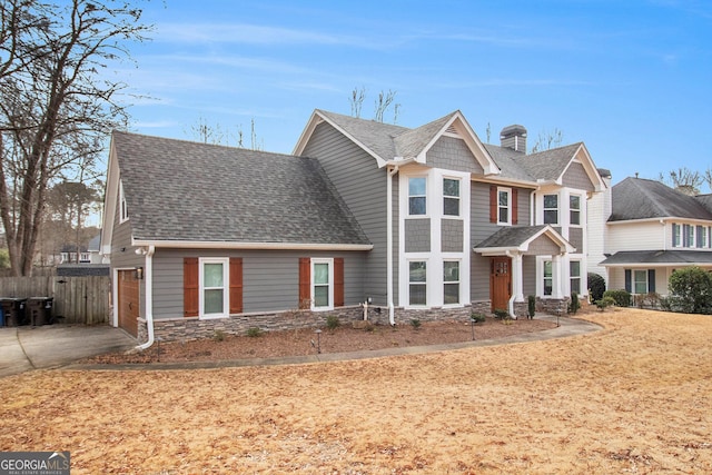 view of front of home featuring a garage