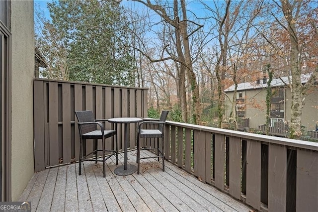 view of wooden terrace