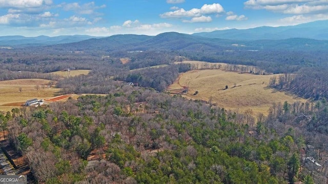 aerial view featuring a mountain view