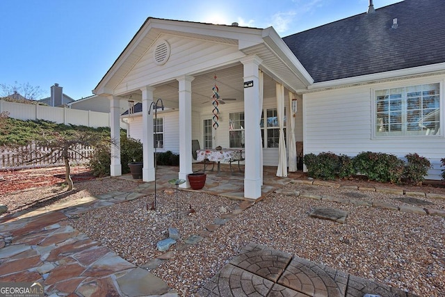 view of patio / terrace featuring a porch