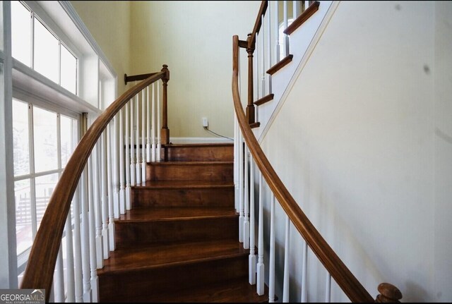 view of stairway