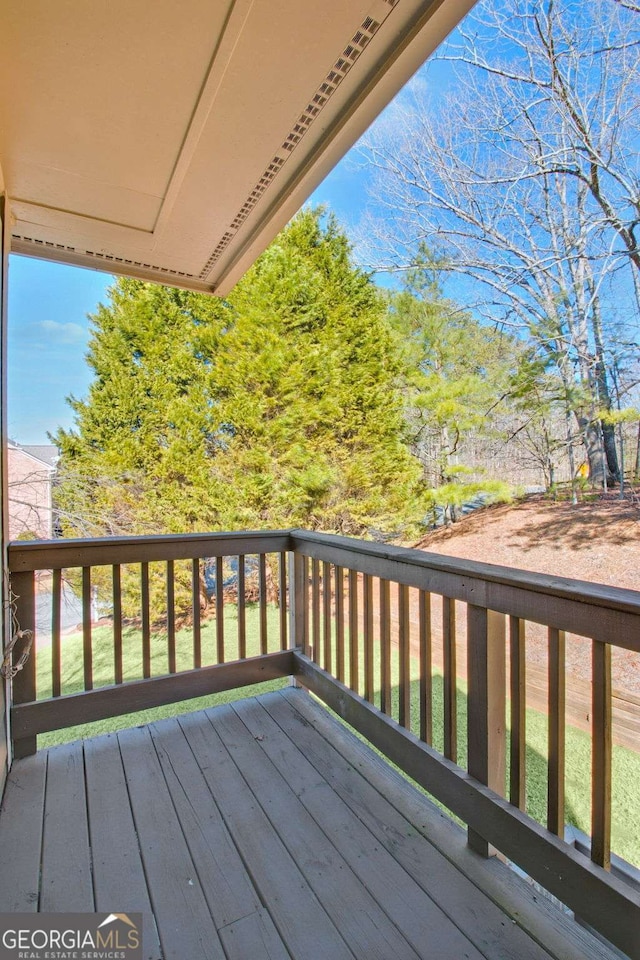 view of wooden deck