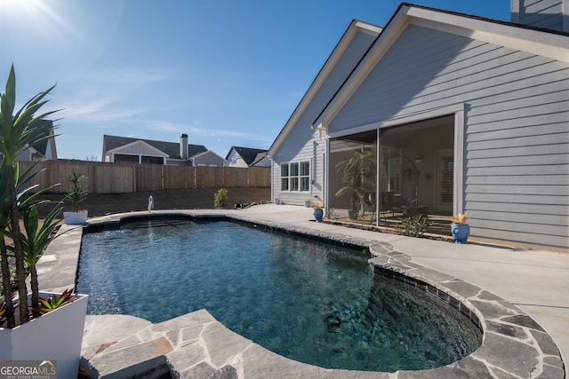 view of pool with a patio