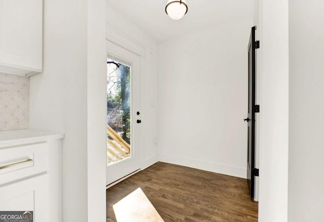 entryway featuring dark hardwood / wood-style floors