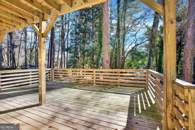 view of wooden terrace