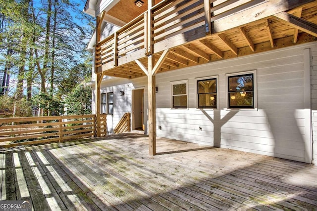 view of wooden terrace