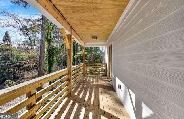 view of wooden deck