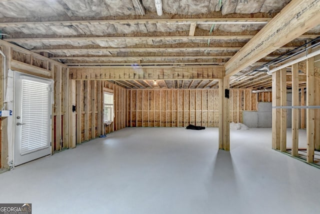 view of basement