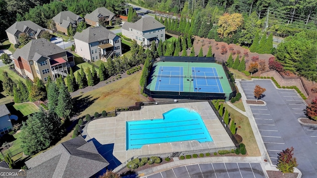 birds eye view of property