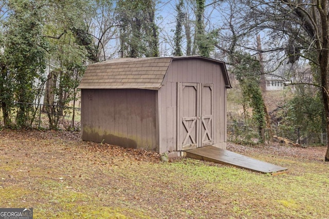 view of outdoor structure