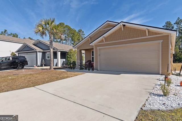 view of front of home featuring a garage