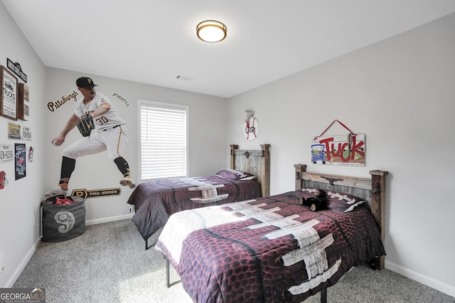 view of carpeted bedroom