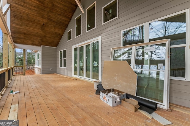 view of wooden terrace