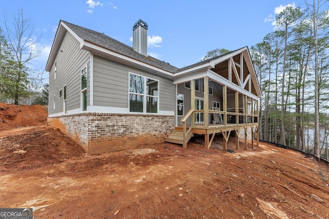 view of rear view of property