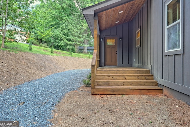 view of doorway to property