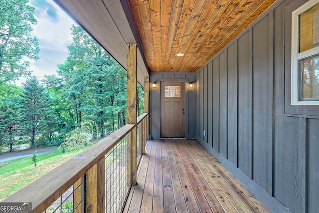 view of wooden terrace