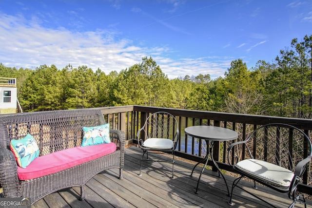 view of wooden deck