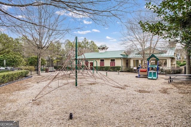 view of jungle gym