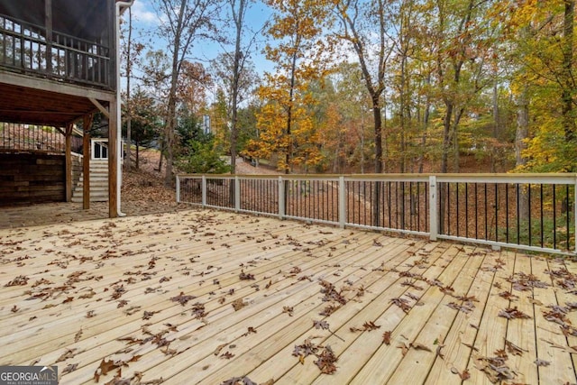 view of wooden deck