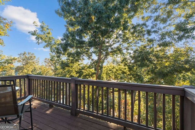 view of wooden deck