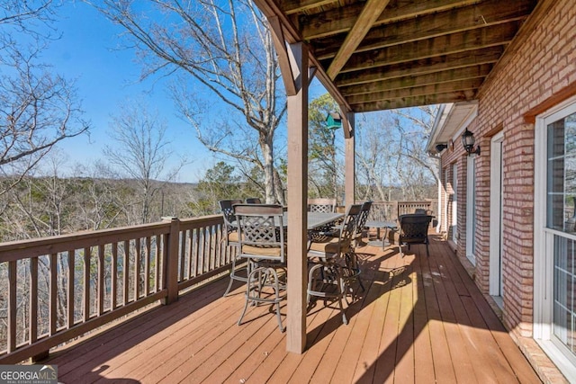 view of wooden terrace