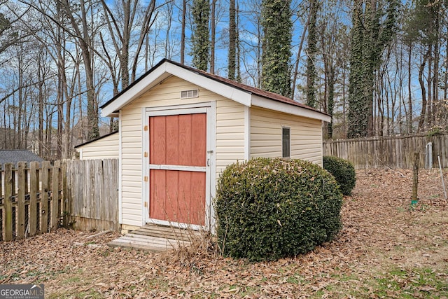 view of outdoor structure