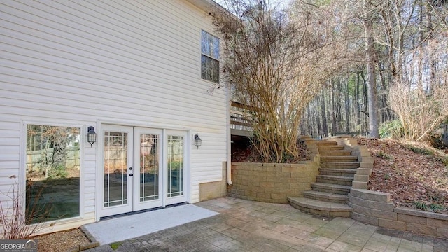 exterior space featuring a patio area and french doors