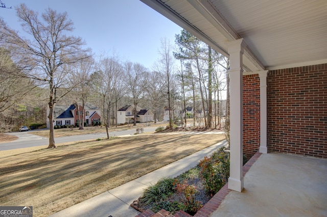 view of patio with covered porch