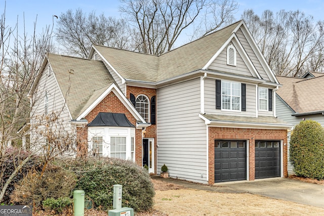 view of front of house featuring a garage