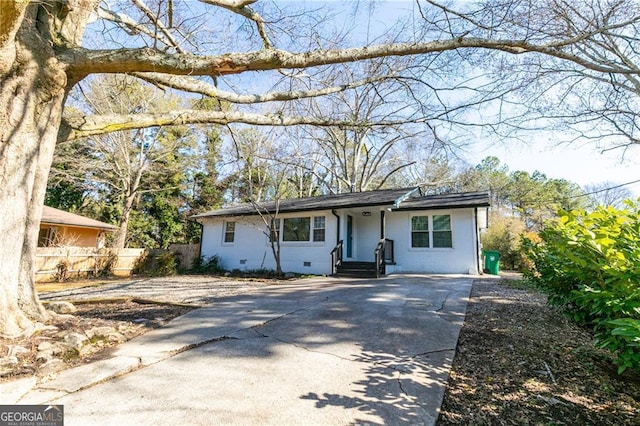 view of ranch-style house