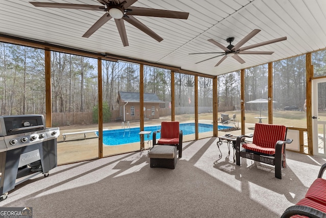 view of sunroom / solarium