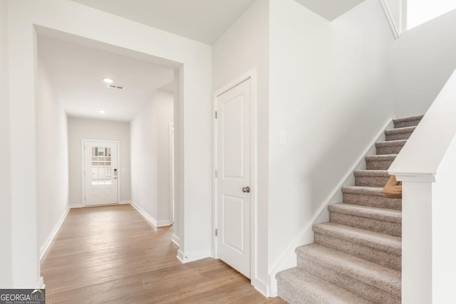 interior space with wood-type flooring