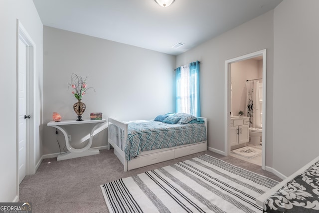 4738 Cypress Park Dr SW, Gainesville, GA 30504 - bedroom featuring light colored carpet and connected bathroom